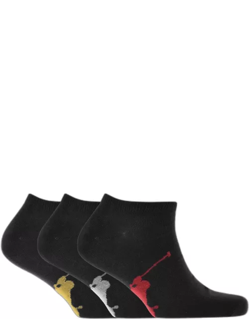 Ralph Lauren 3 Pack Trainer Socks Black