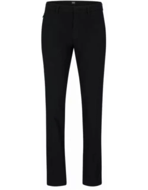 Slim-fit trousers in cotton- Black Men's Casual Pant