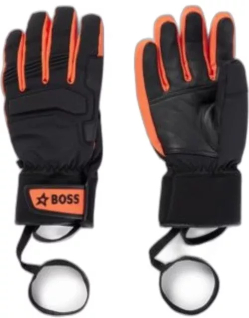 BOSS x Perfect Moment gloves with capsule branding- Black Men's Glove