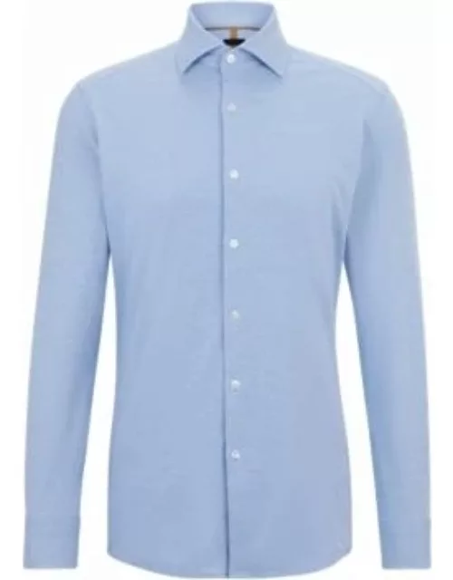 Slim-fit shirt in a cotton blend- Light Blue Men's Shirt