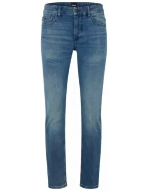 Slim-fit jeans in super-soft blue denim- Turquoise Men's Jean
