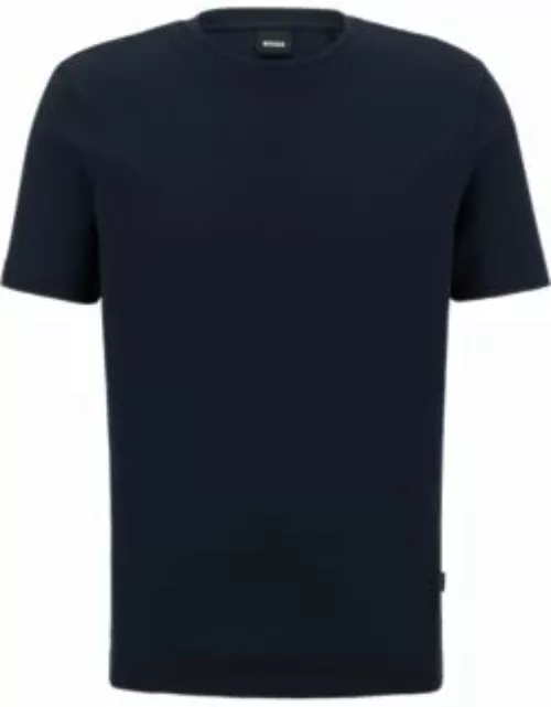 T-shirt with bubble-jacquard structure- Dark Blue Men's T-Shirt