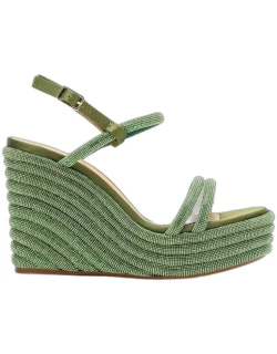 Green Jocana wedge sandal