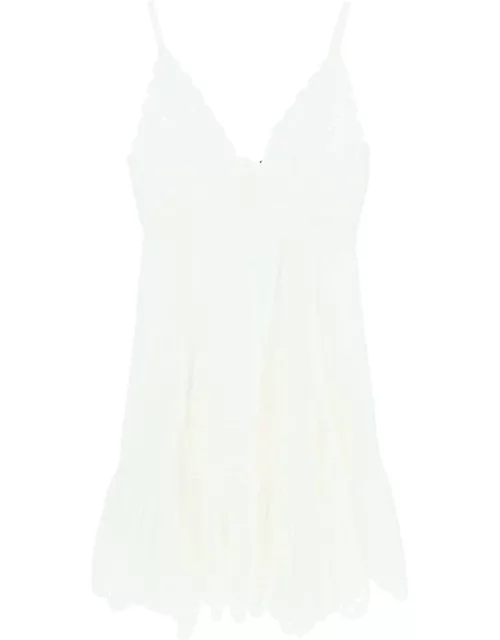 WEEKEND MAX MARA 'ALCUNO' SCALLOPED COTTON BRODERIE DRES