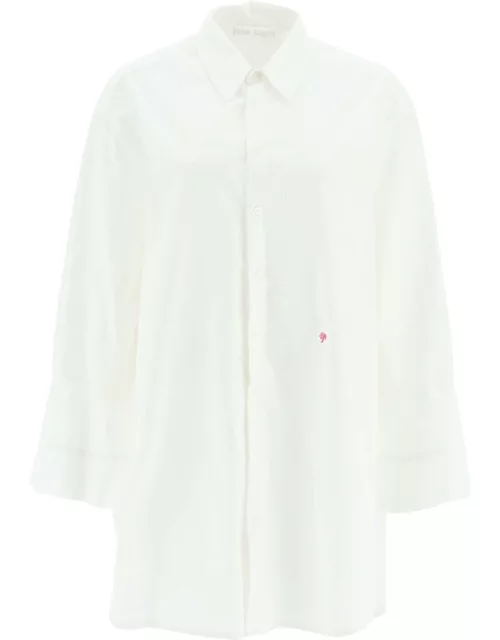 PALM ANGELS shirt dress with bell sleeve