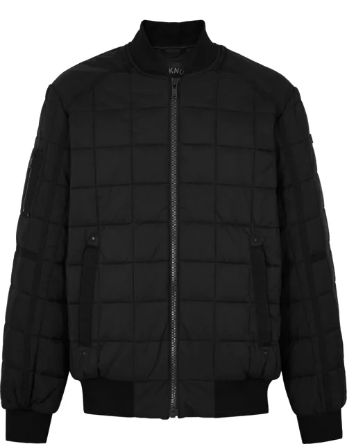 Moose Knuckles Mitchell Quilted Shell Bomber Jacket - Black