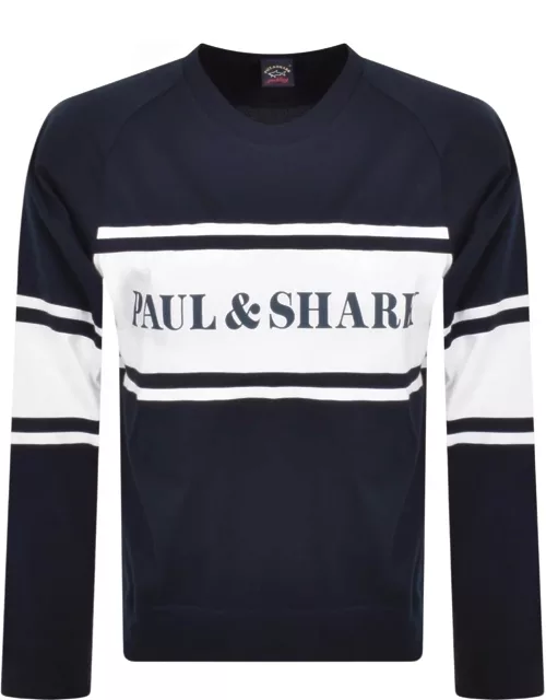 Paul And Shark Long Sleeve T Shirt Navy