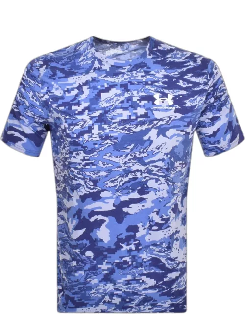 Under Armour Camo Short Sleeve T Shirt Blue