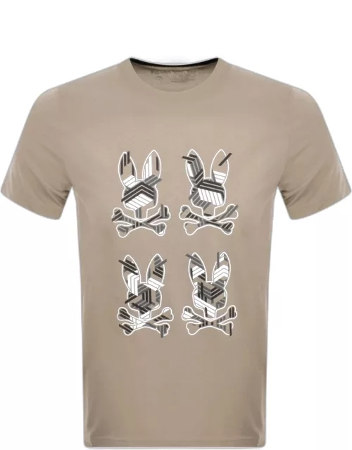 Psycho Bunny Plaza Graphic T Shirt Khaki