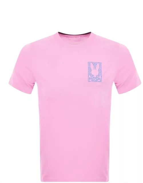 Psycho Bunny Pisani Graphic T Shirt Pink