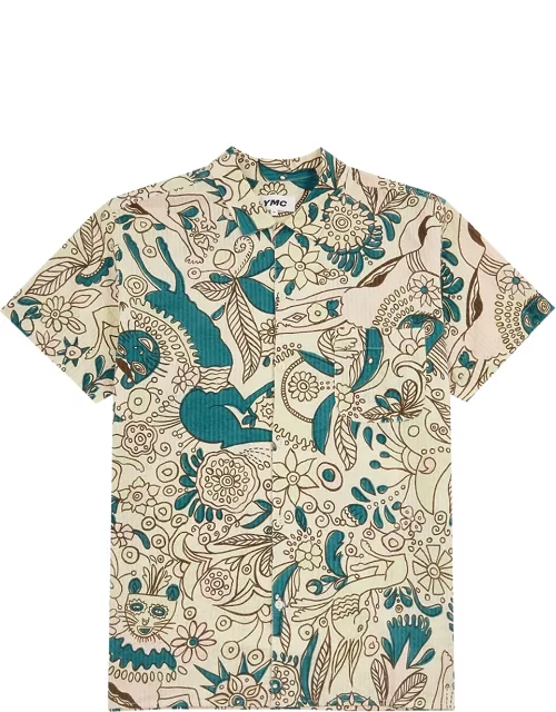 Ymc Malick Printed Cotton-blend Shirt - Multicoloured