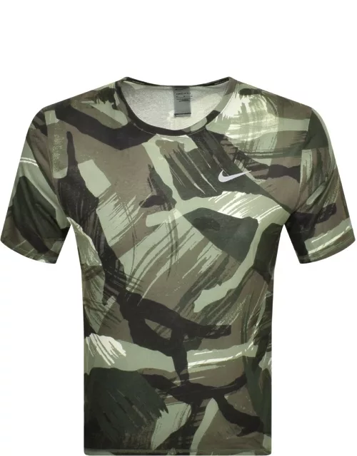 Nike Training Dri Fit Miler T Shirt Green