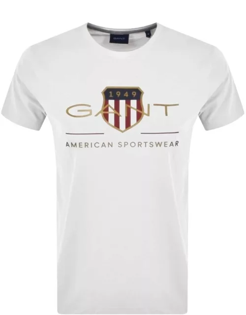 Gant Original Shield Crest T Shirt White