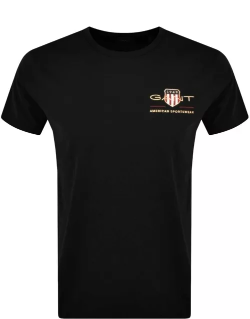 Gant Original Shield Crest T Shirt Black