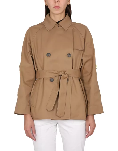 fay double-breasted short trench coat