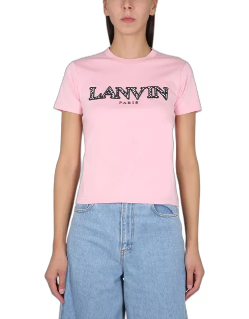 lanvin t-shirt with logo embroidery