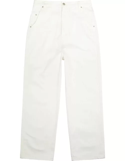 Ami Paris Wide-leg Jeans - White
