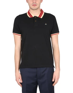 vivienne westwood polo shirt with orb embroidery