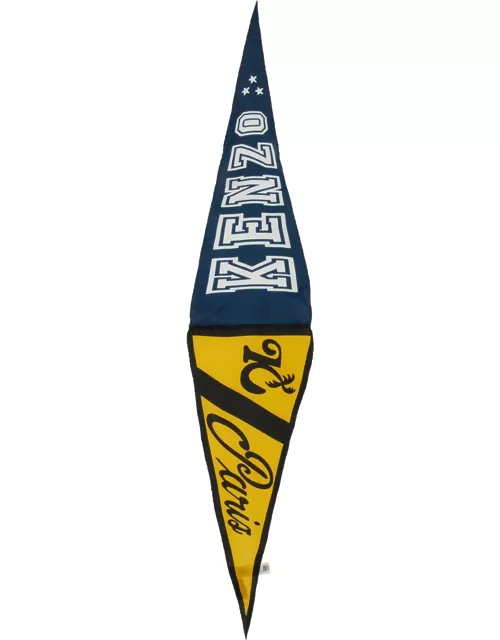 kenzo 'baseball flag' silk scarf
