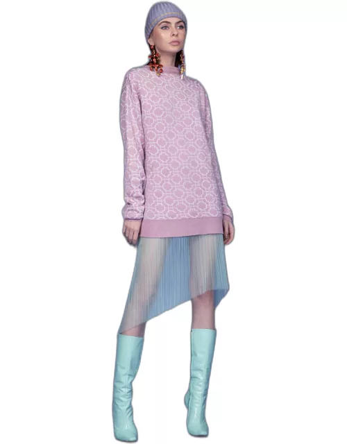 Georges Hobeika Knitted Sweater and Tulle Skirt