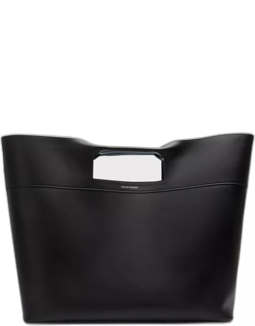 Men's Square Bow Leather Tote Bag