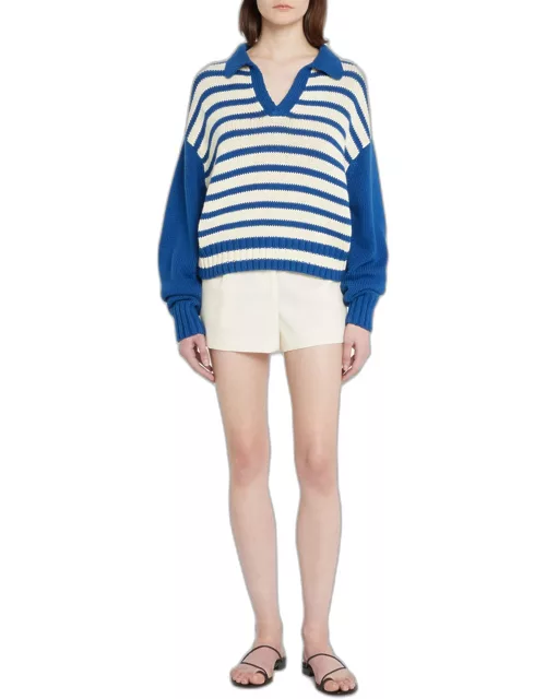 Venezia Striped Polo Sweater