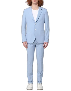 Suit MANUEL RITZ Men colour Gnawed Blue