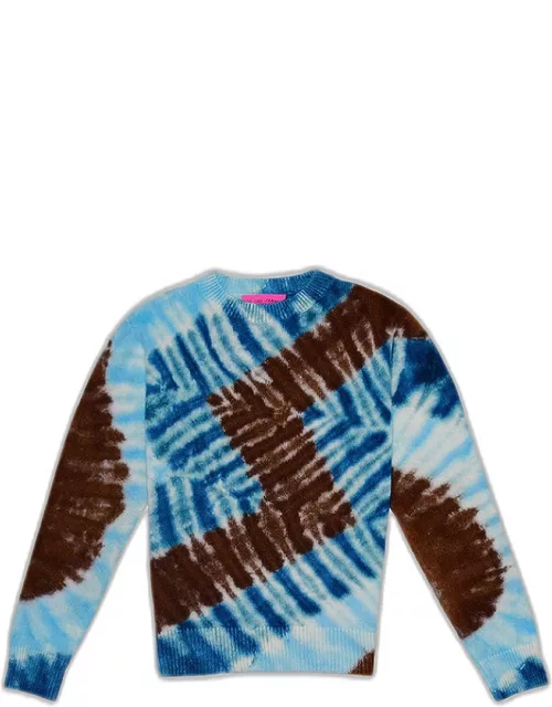 Zigzag Tie-Dye Cashmere Sweater