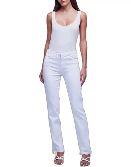 Draya High Rise Slim Straight Jean