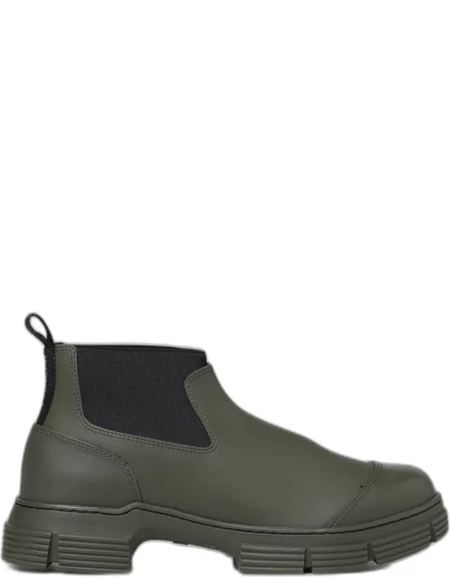 Flat Ankle Boots GANNI Woman colour Military