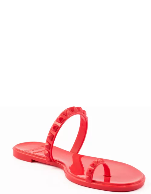 Maria Flat Jelly Sandals - Red