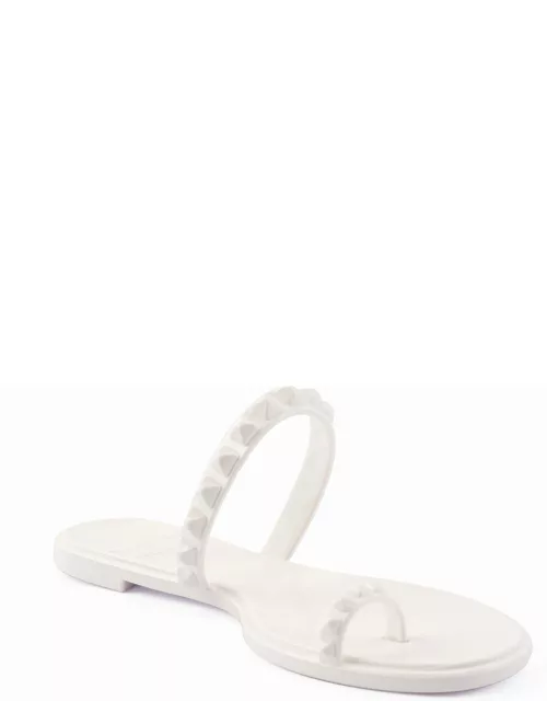 Maria Flat Jelly Sandals - White