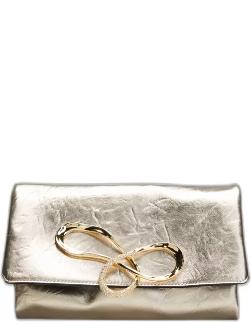 Pave Pillow Leather Clutch Bag