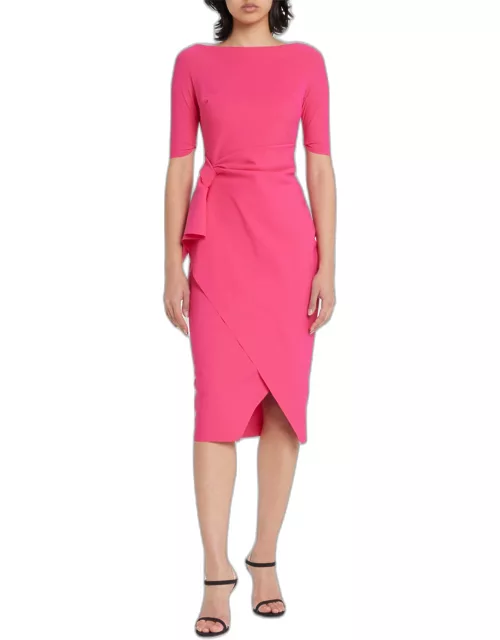 Mimmaly Side-Knot Sheath Dres