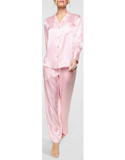 Straight-Leg Mulberry Silk Pajama Set