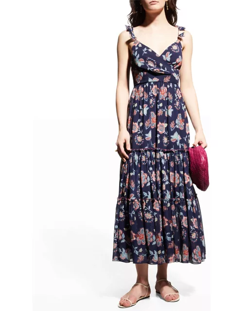 Dalia Floral-Print Tiered Dres