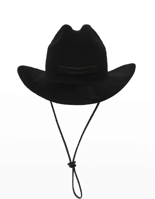 Logo Patch Felt Cowboy Hat