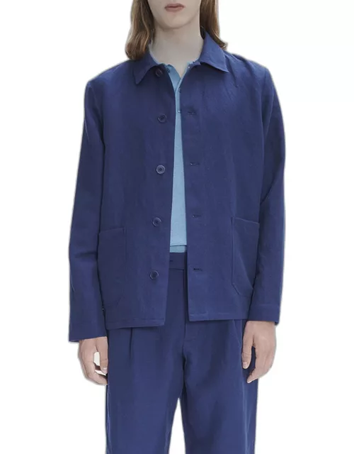 Men's Kerlouan Linen-Cotton Workwear Jacket