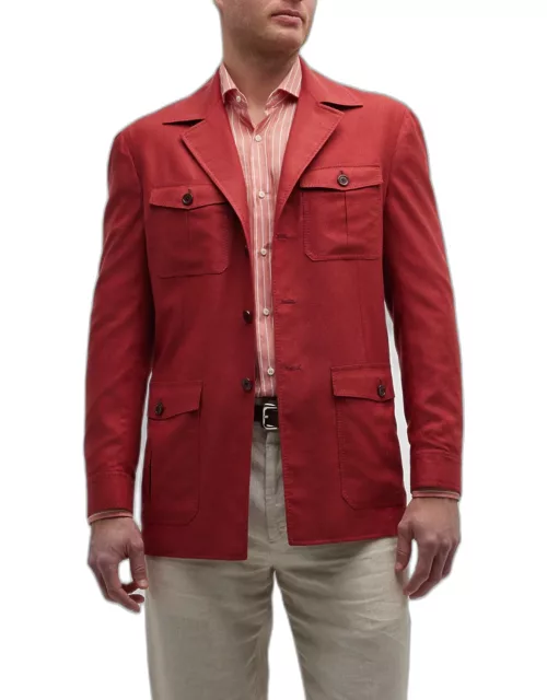 Men's Silk-Cashmere Field Jacket