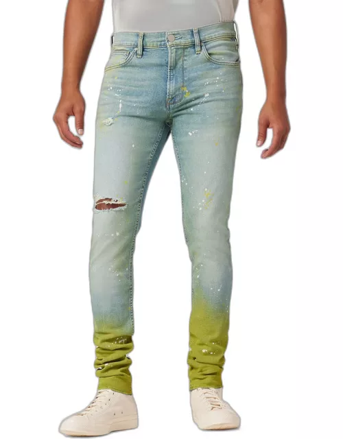 Men's Zack Distressed Splatter Skinny Jean