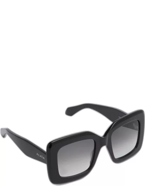 Two-Tone Acetate Butterfly Sunglasse