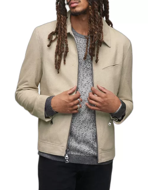 Men's Slim Fit Leather Zip Jacket