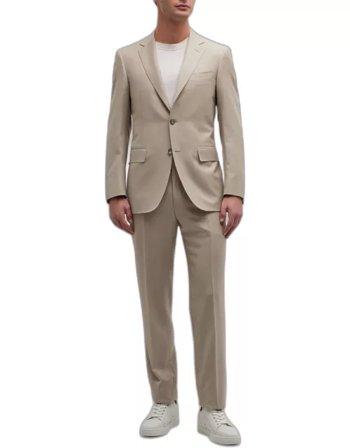 Men's Solid Wool Twill Suit