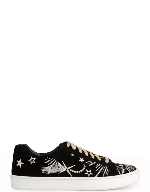 Celestial Embroidered Low-Top Sneaker