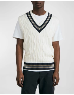 Men's Windsor Cable-Knit Sweater Vest