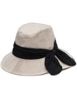 Jordana Packable Linen Bucket Hat