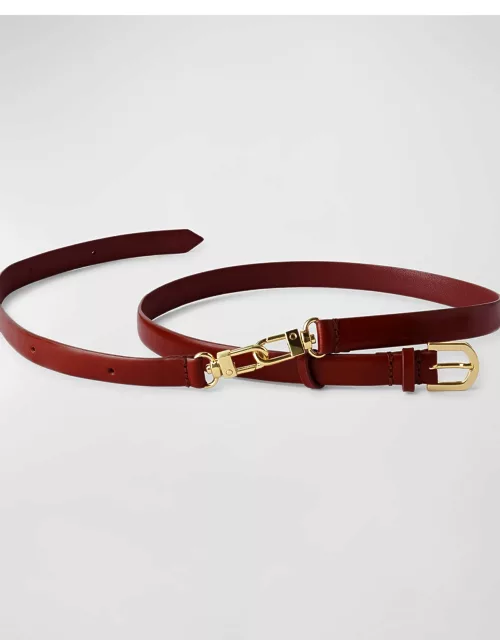 Double Clasp Leather Belt