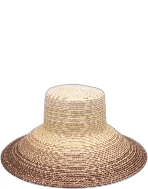 Mirabel Ombre Straw Wide Brim Hat