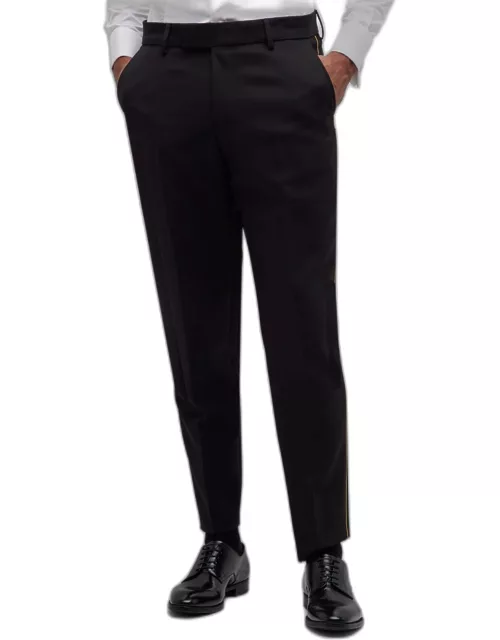 Men's Wool-Blend Solid Tuxedo Pant
