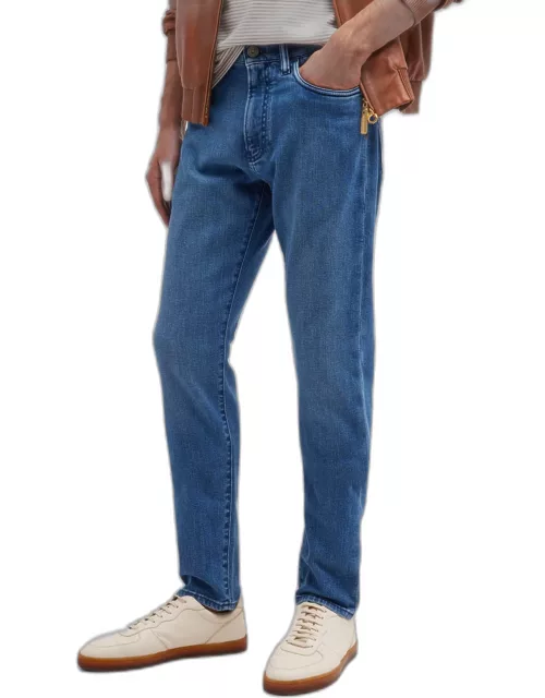 Men's Five-Pocket Straight Leg Denim Jean